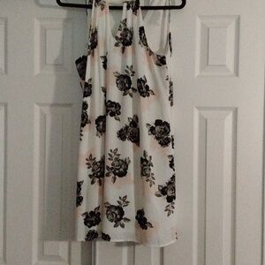 Candies brand blush,gray and black floral print Dress, brand new, size S